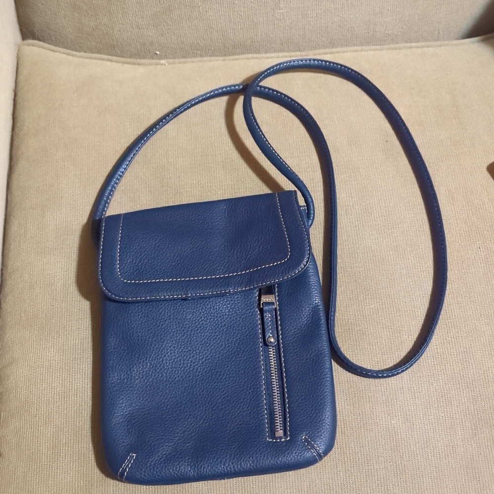 Tignanello blue leather bag